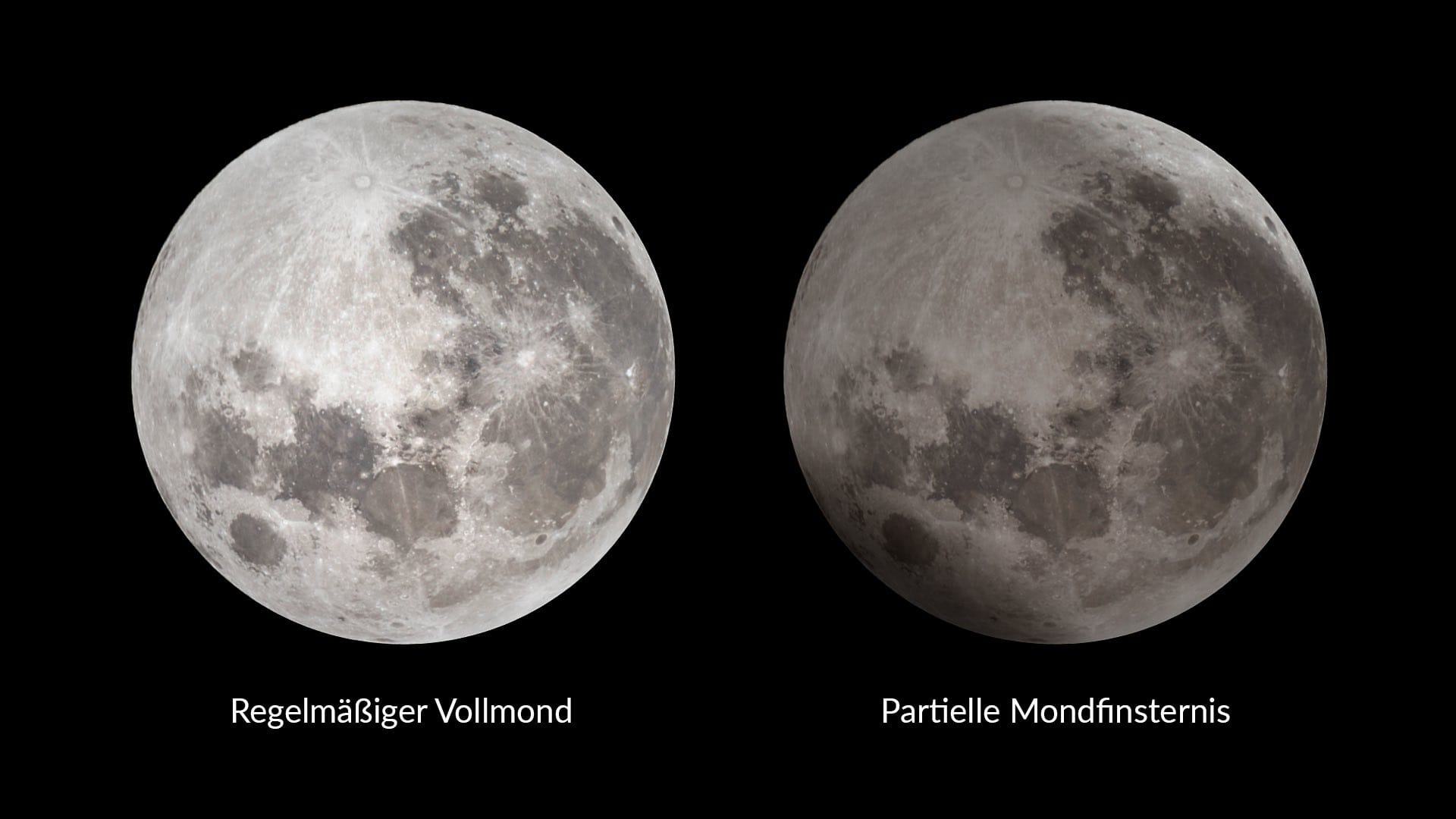 Full Moon vs. Partial Lunar Eclipse