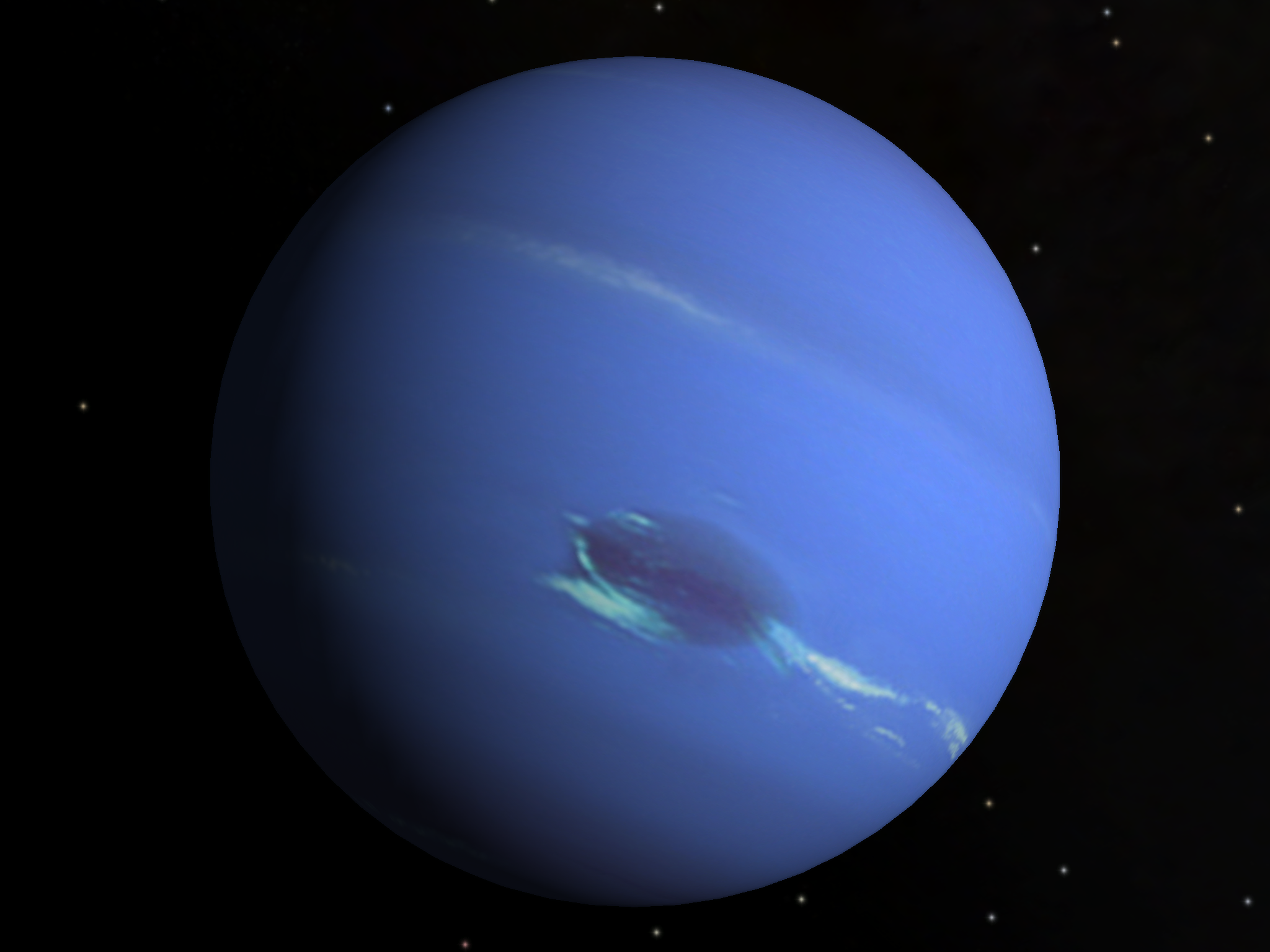 dark on the spot from voyager 2 neptune