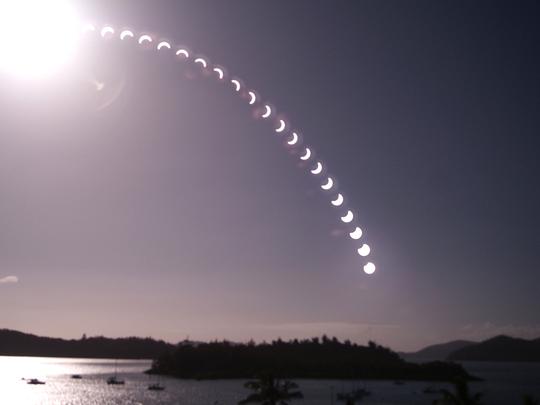 Time lapse Solar eclipse