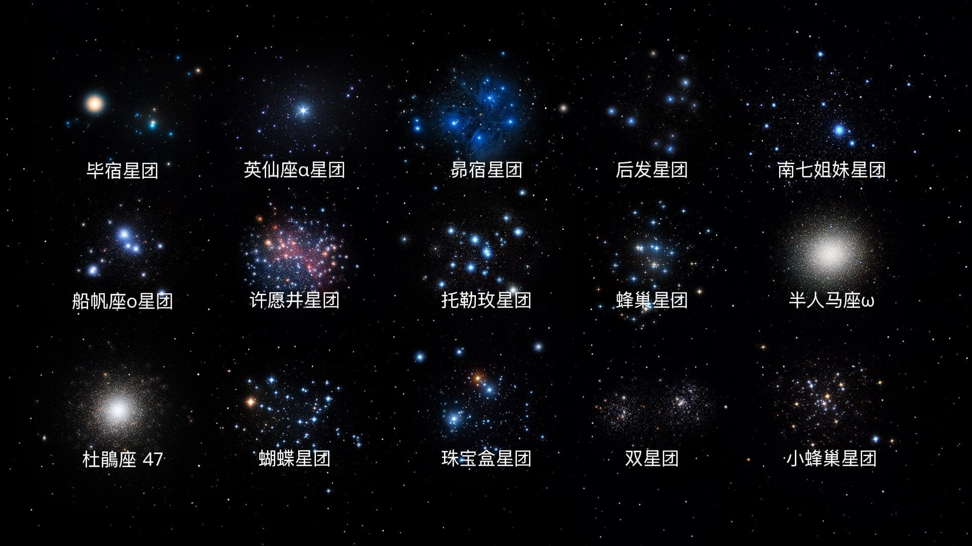 15个肉眼可见的星团
