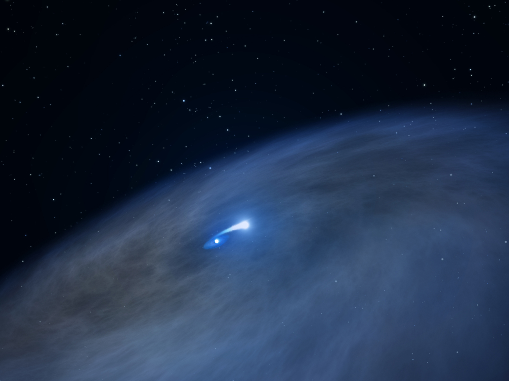 Hubble Spies Vast Gas Disk around Unique Massive Star