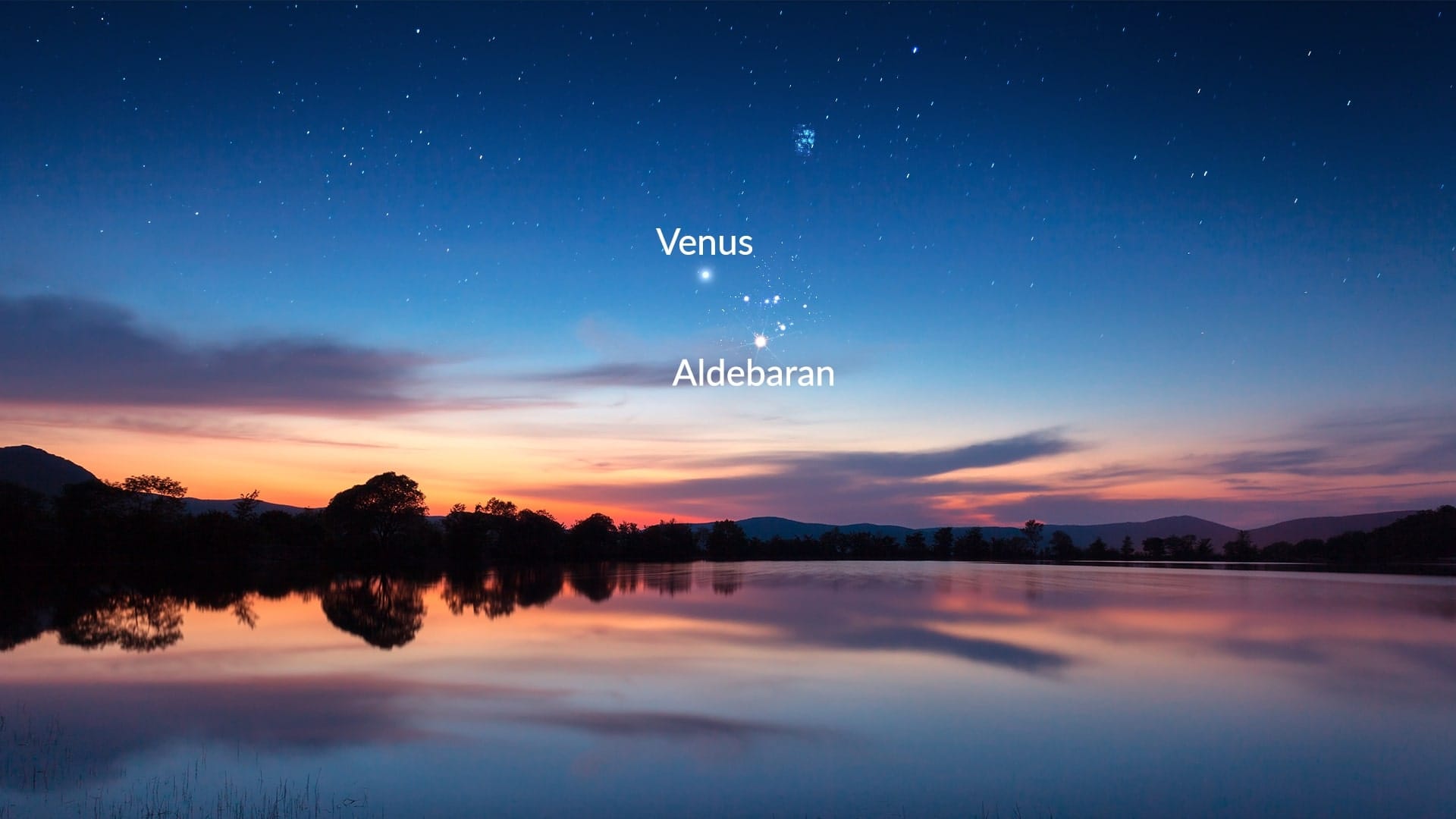 Aldebaran nahe der Venus, 2027