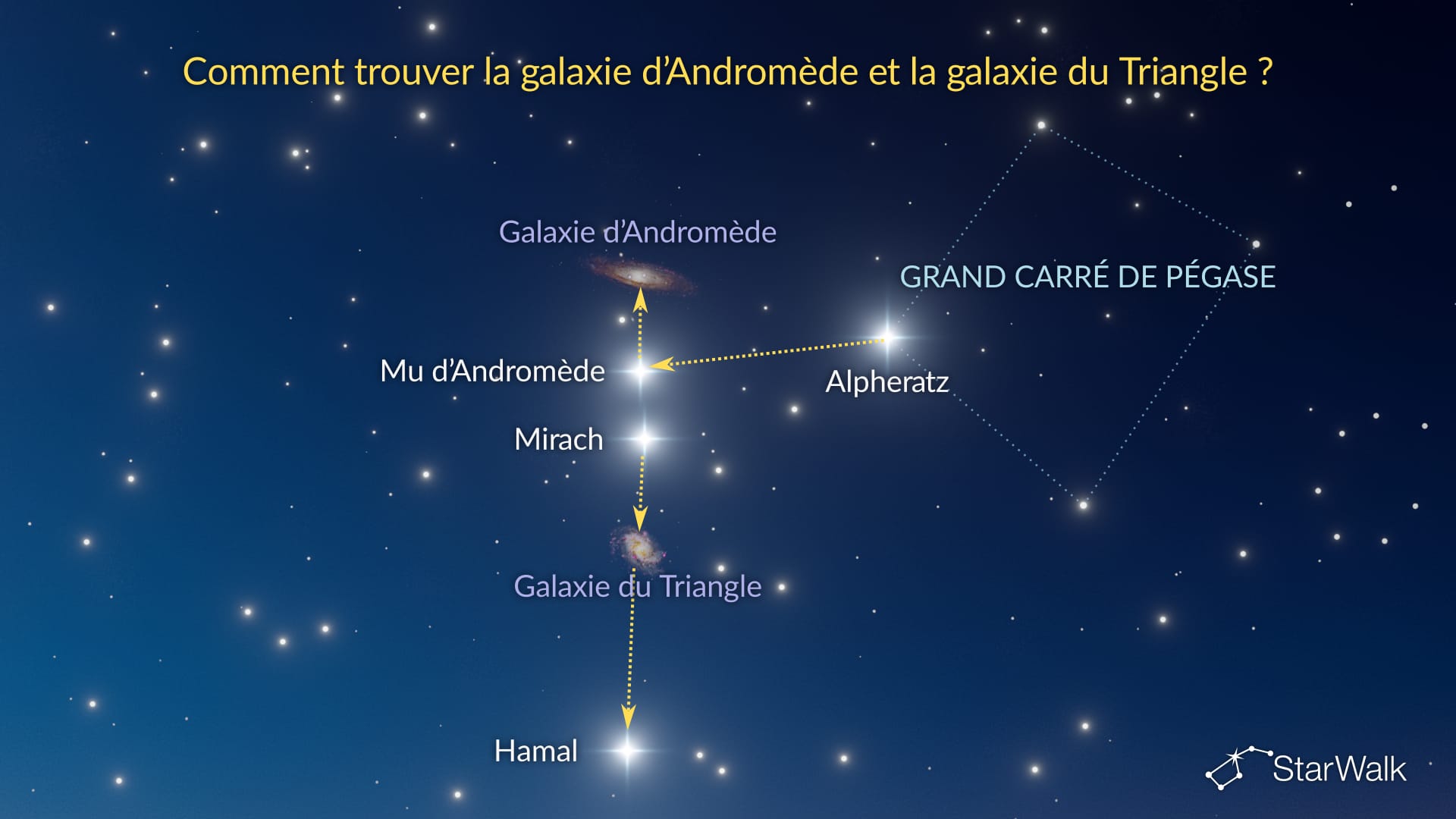 Galaxie d’Andromède et galaxie du Triangle – Comment les trouver