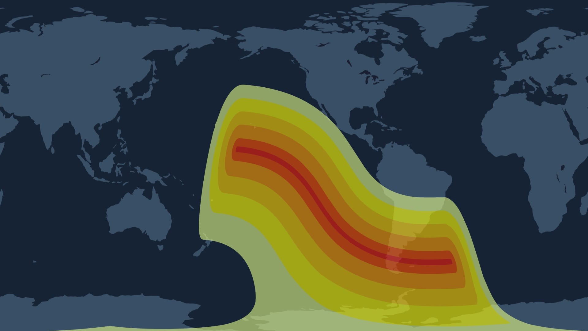 Visibility map of the annular solar eclipse of October 2, 2024.