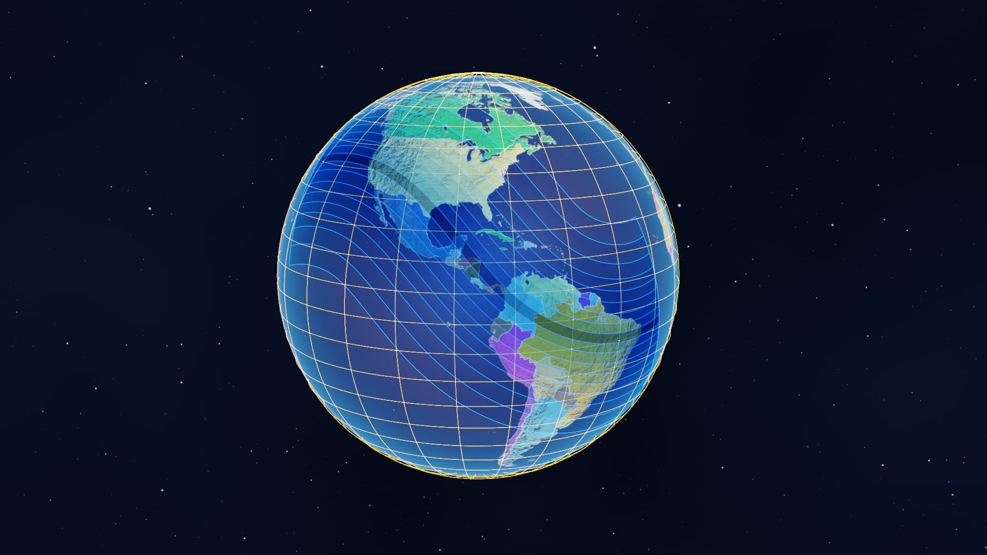 Annular solar eclipse path across the globe