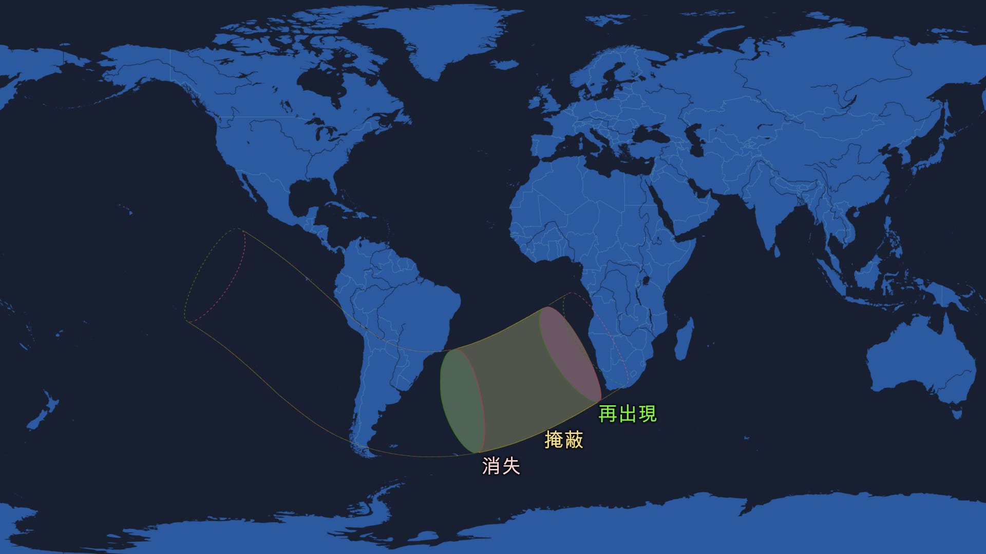 Antares occultation map, October 7