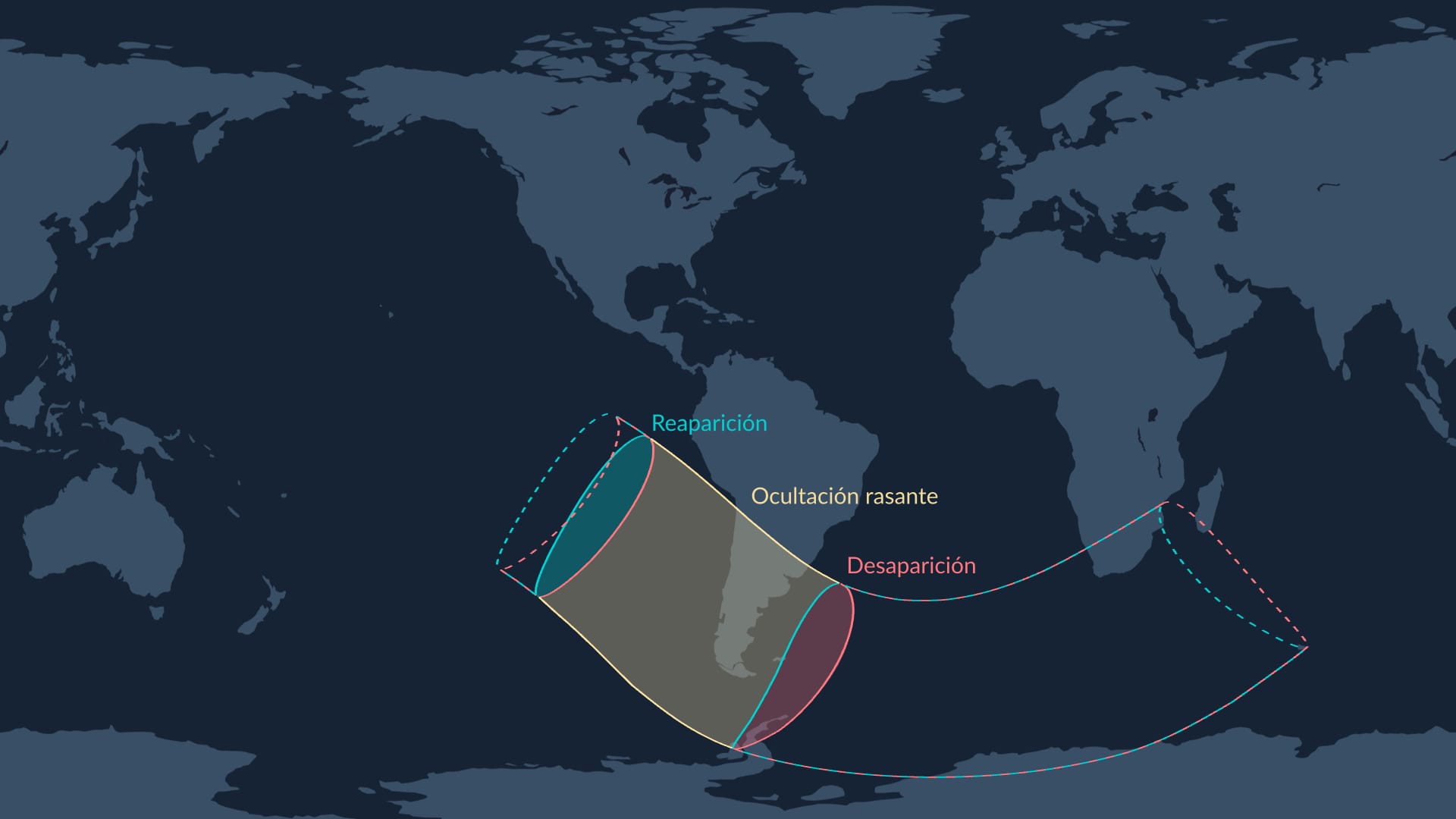 Visibilidad de la ocultación lunar de Antares el 21 de febrero.