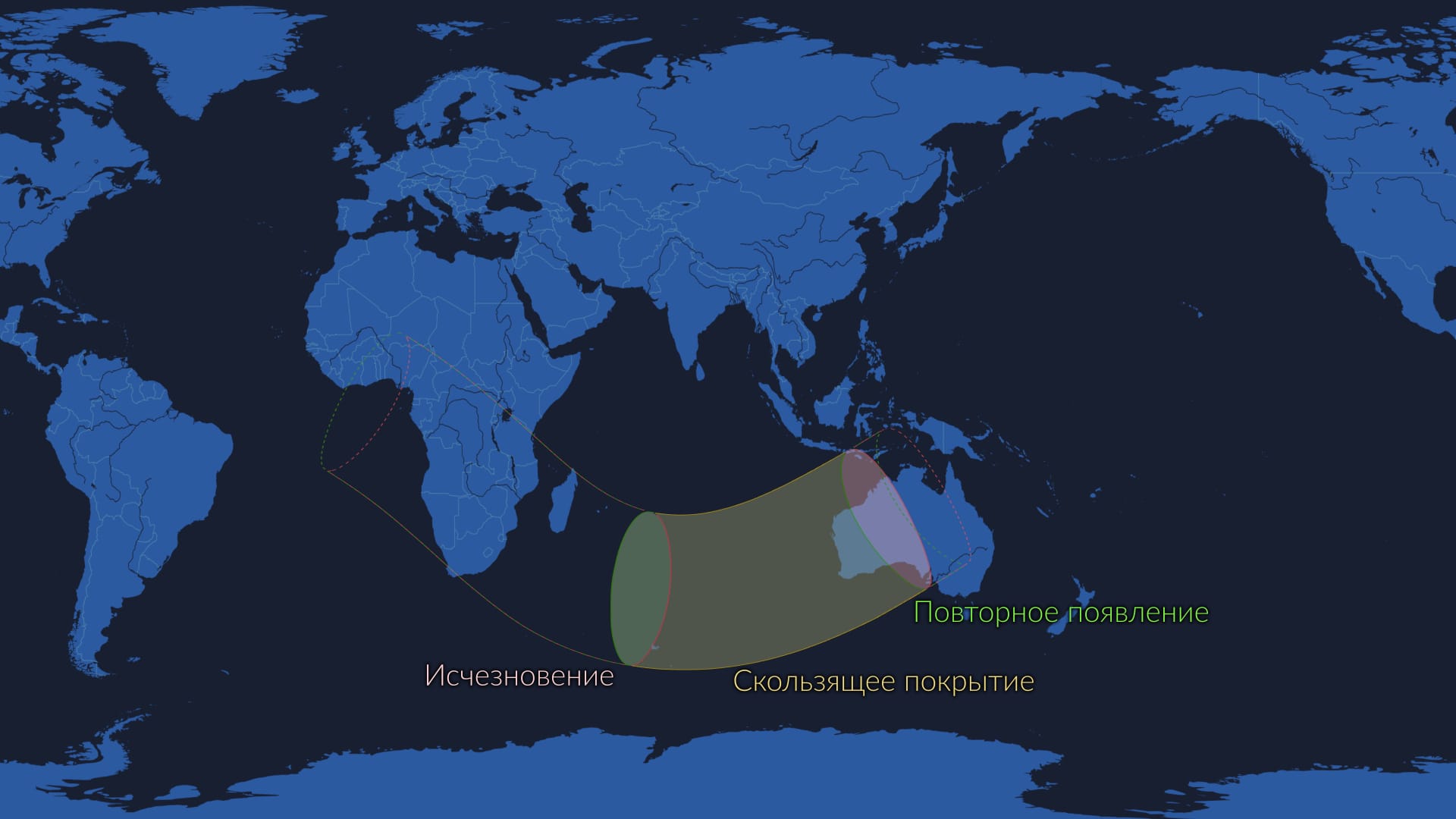 Antares occultation map, September 10