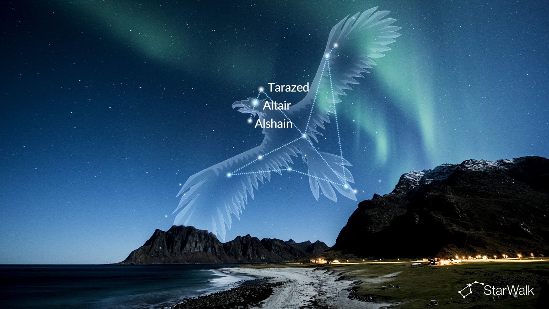 Aquila Constellation – Altair, Tarazed, and Alshain
