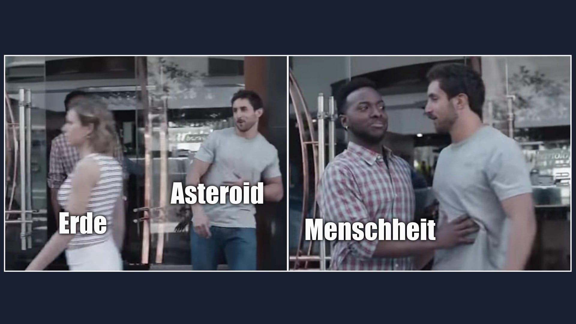 Asteroid auf dem Weg zur Erde-Meme