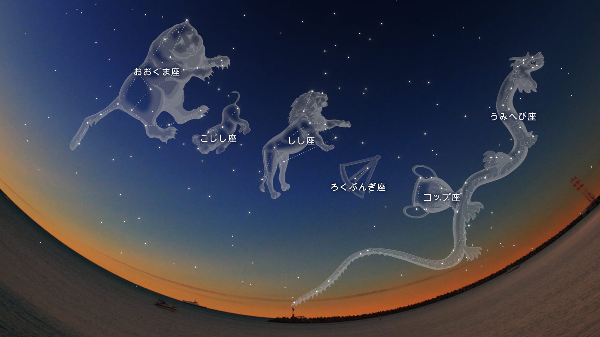 2026年4月の星空：北半球の星座