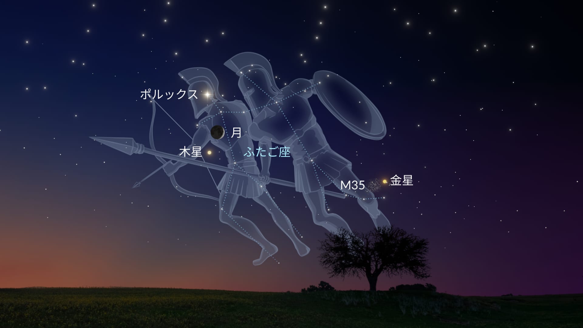 2026年5月の天文現象：ふたご座で金星・木星・月が共演