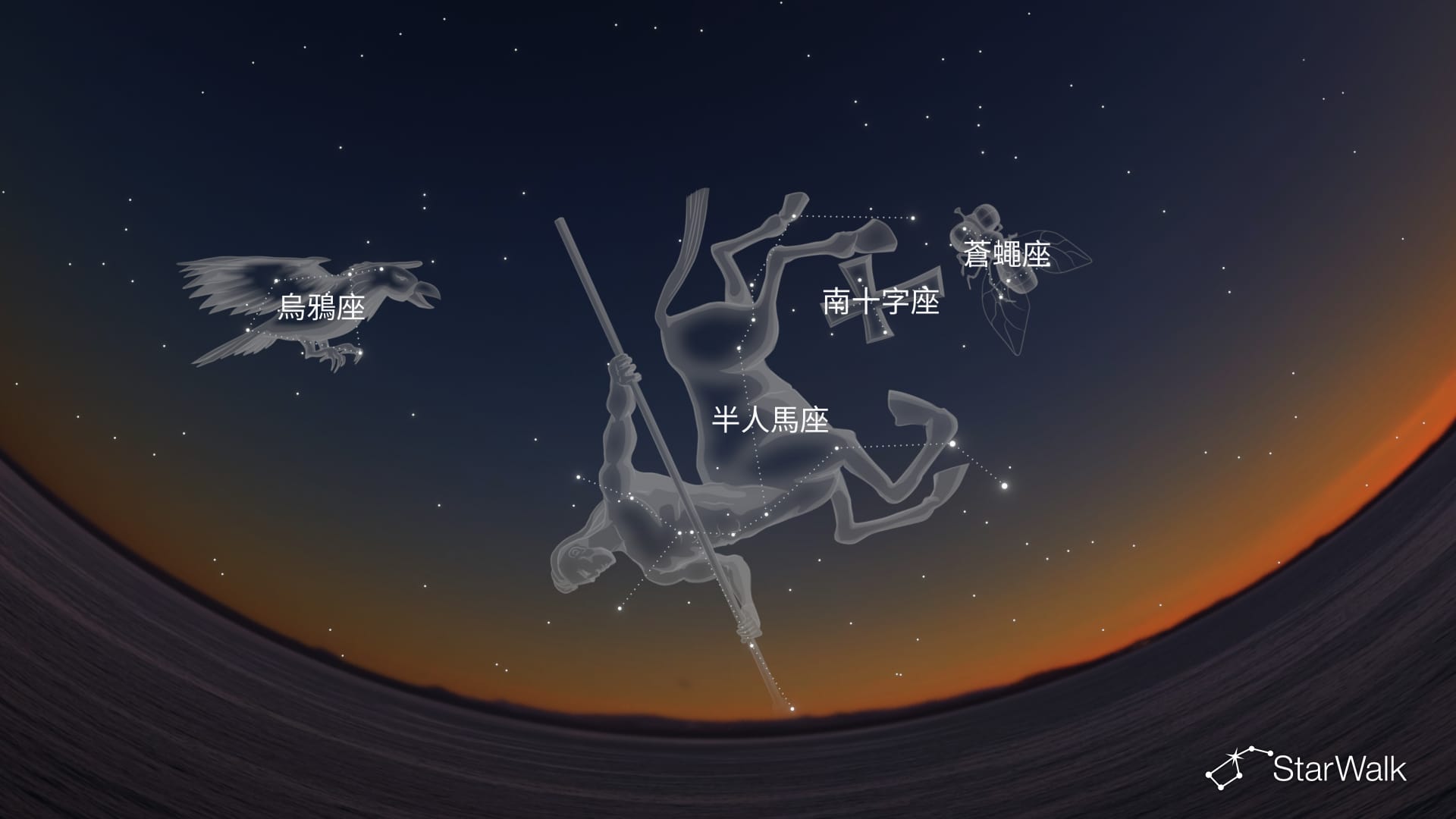 5月夜空：南半球星座
