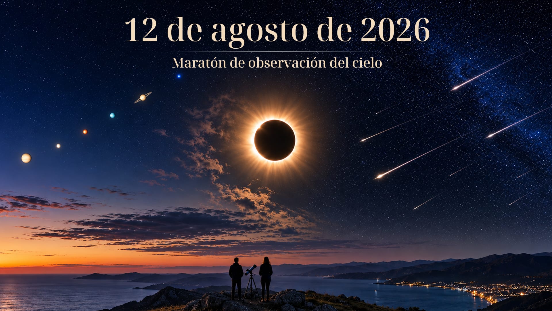 Plan de observación astronómica para el 12 de agosto de 2026: qué ver y cuándo