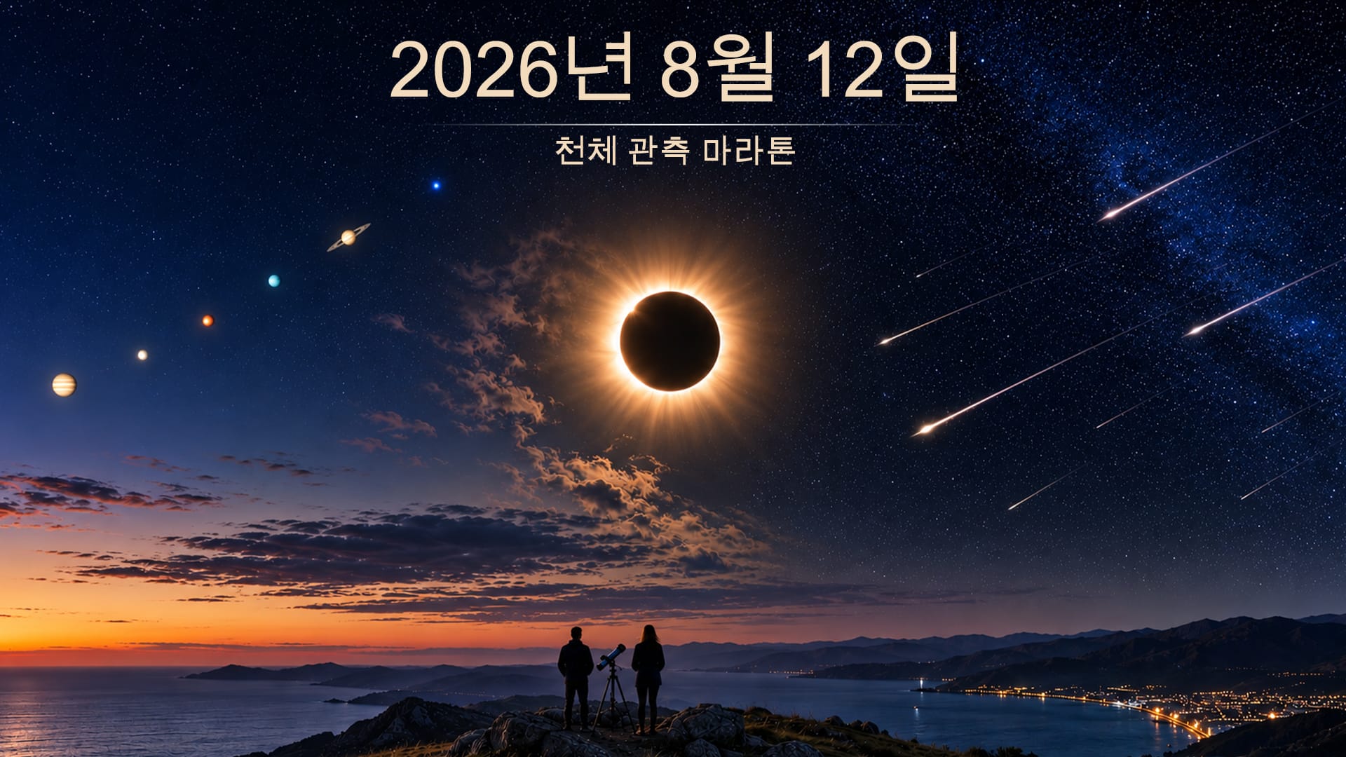 2026년 8월 12일 천문 현상: 하루에 3가지 하늘 현상