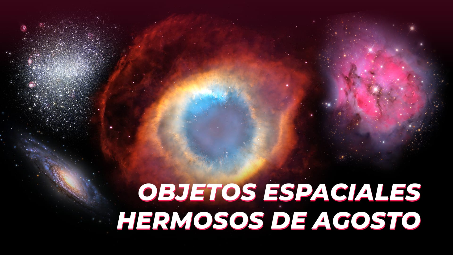 Objetos espaciales hermosos de agosto