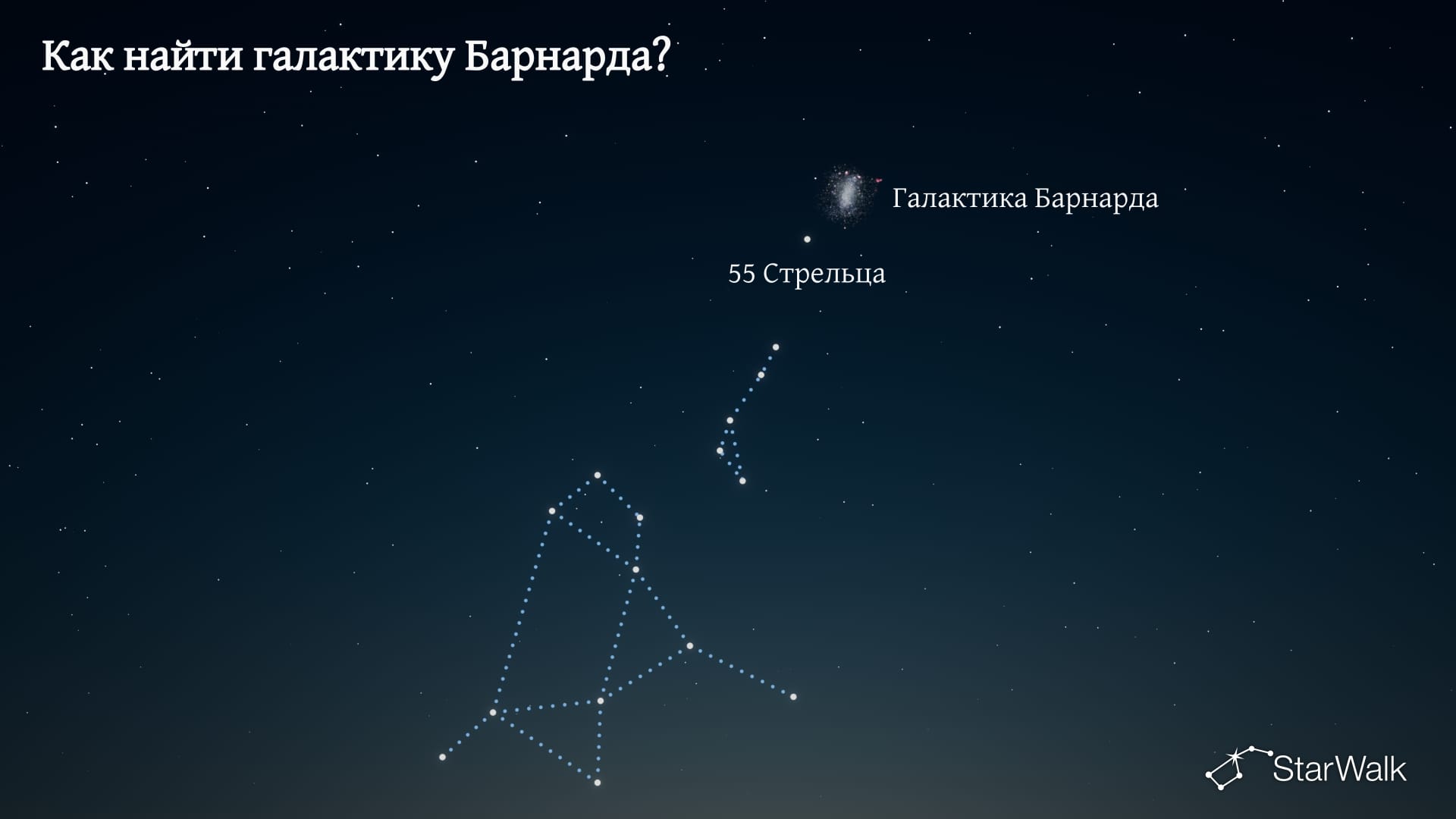 Галактика Барнарда — как найти