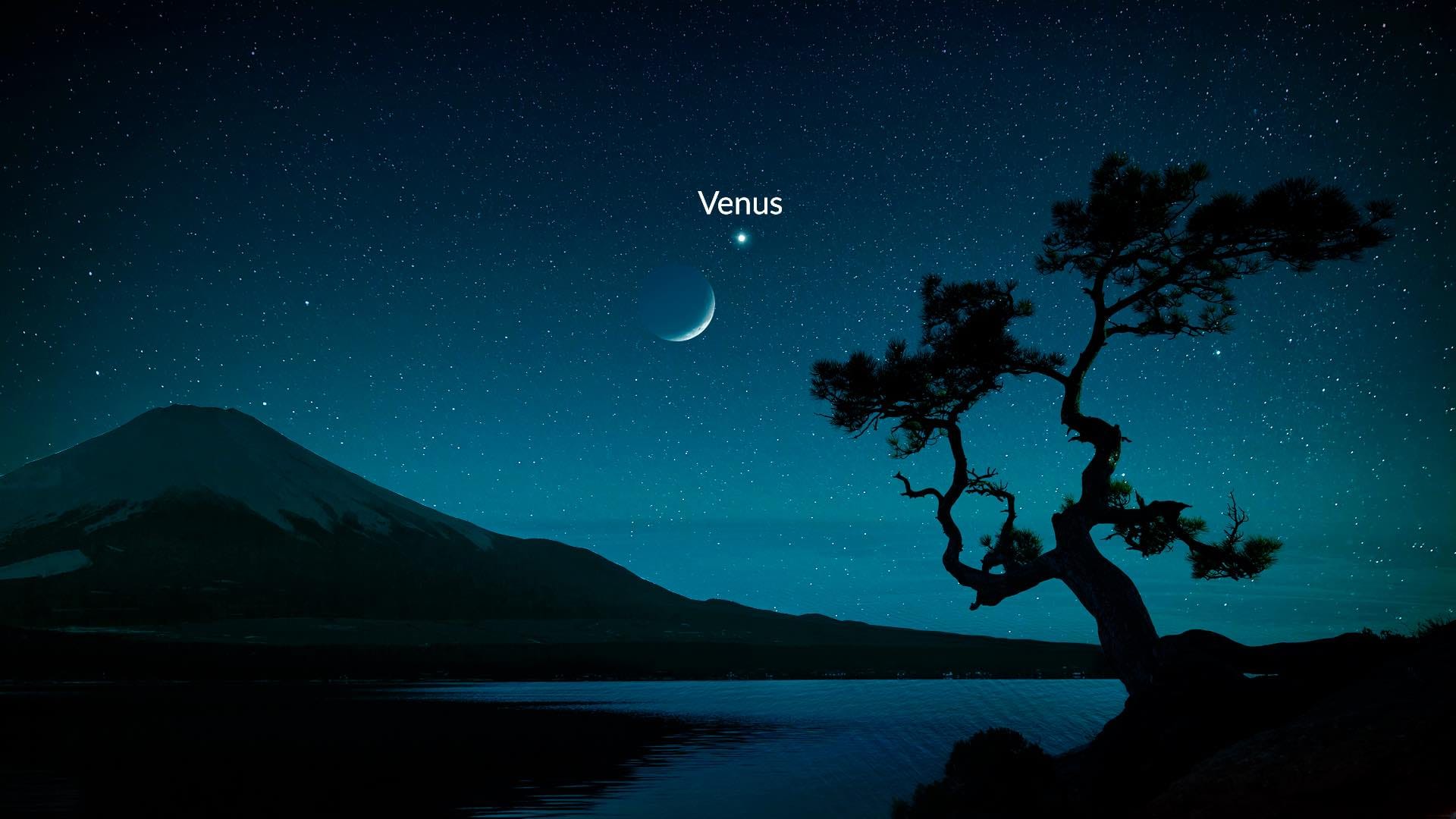 Луна рядом с Венерой