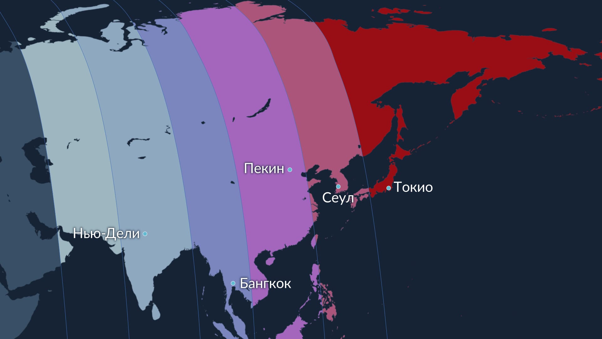 Полное лунное затмение 2026: карта видимости для азиатских регионов – Япония, Китай, Южная Корея, Индия, Дальний Восток