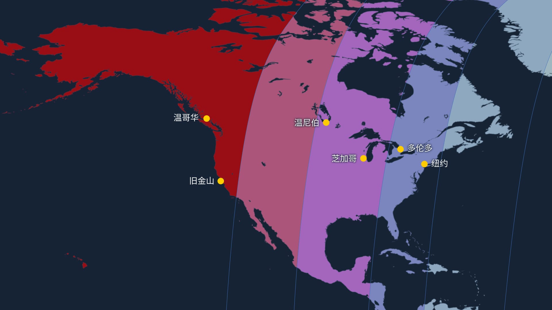 月食可见性地图：2026年3月血月在美国和加拿大