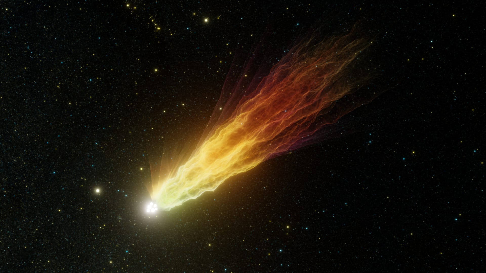 Bright comet (yellow)