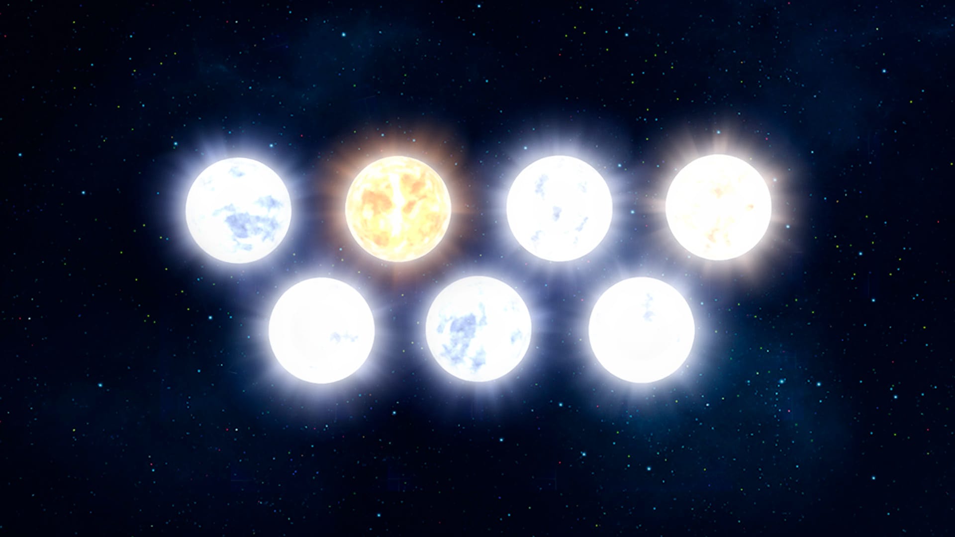 Stelle più luminose del cielo notturno