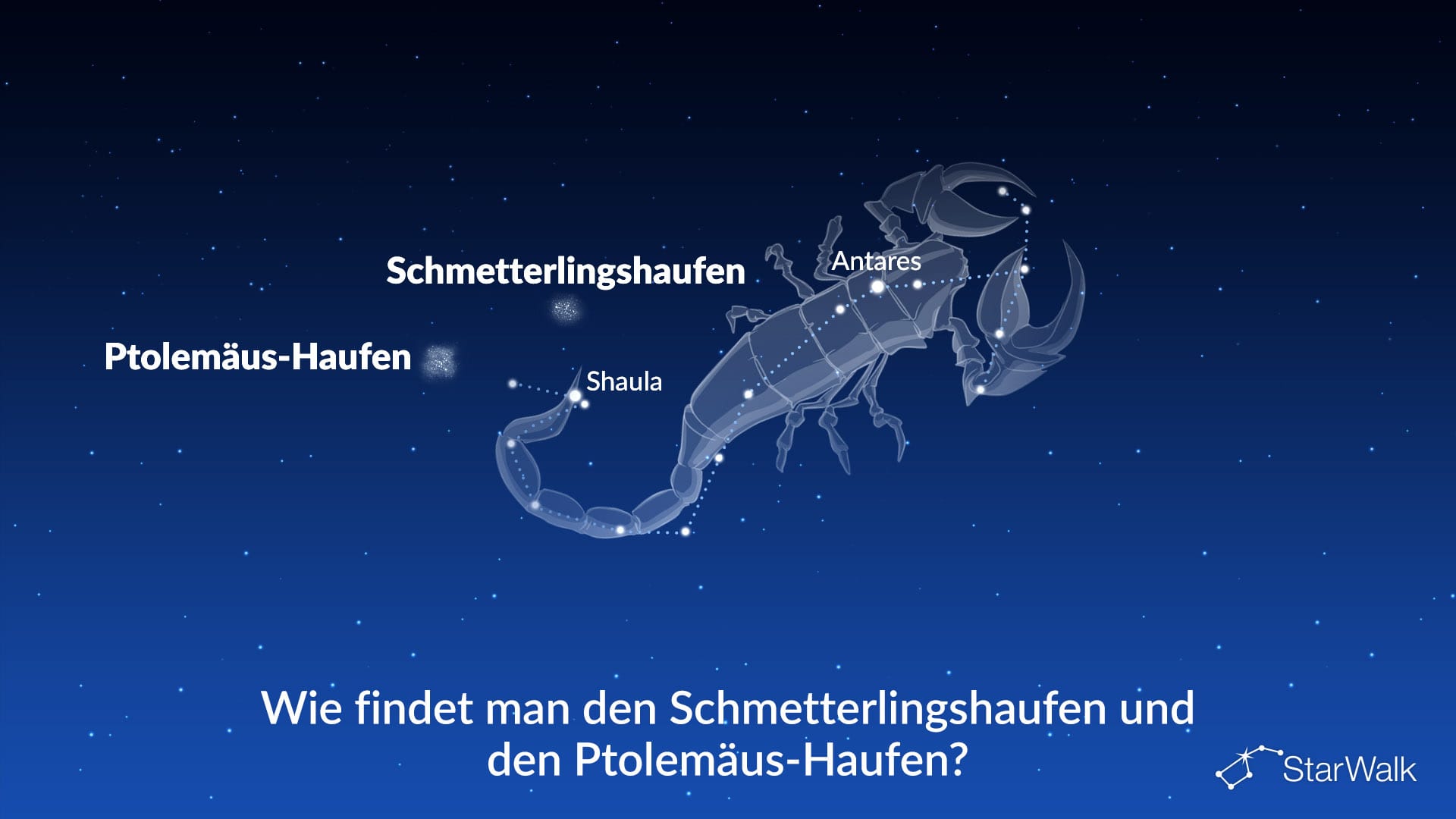 Schmetterlingshaufen und Ptolemäus-Haufen – So finden Sie sie