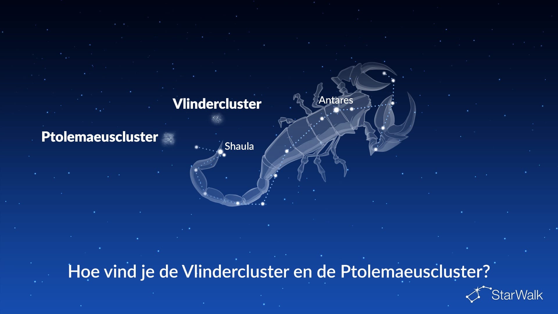 Vlindercluster en Ptolemaeuscluster — zo vind je ze