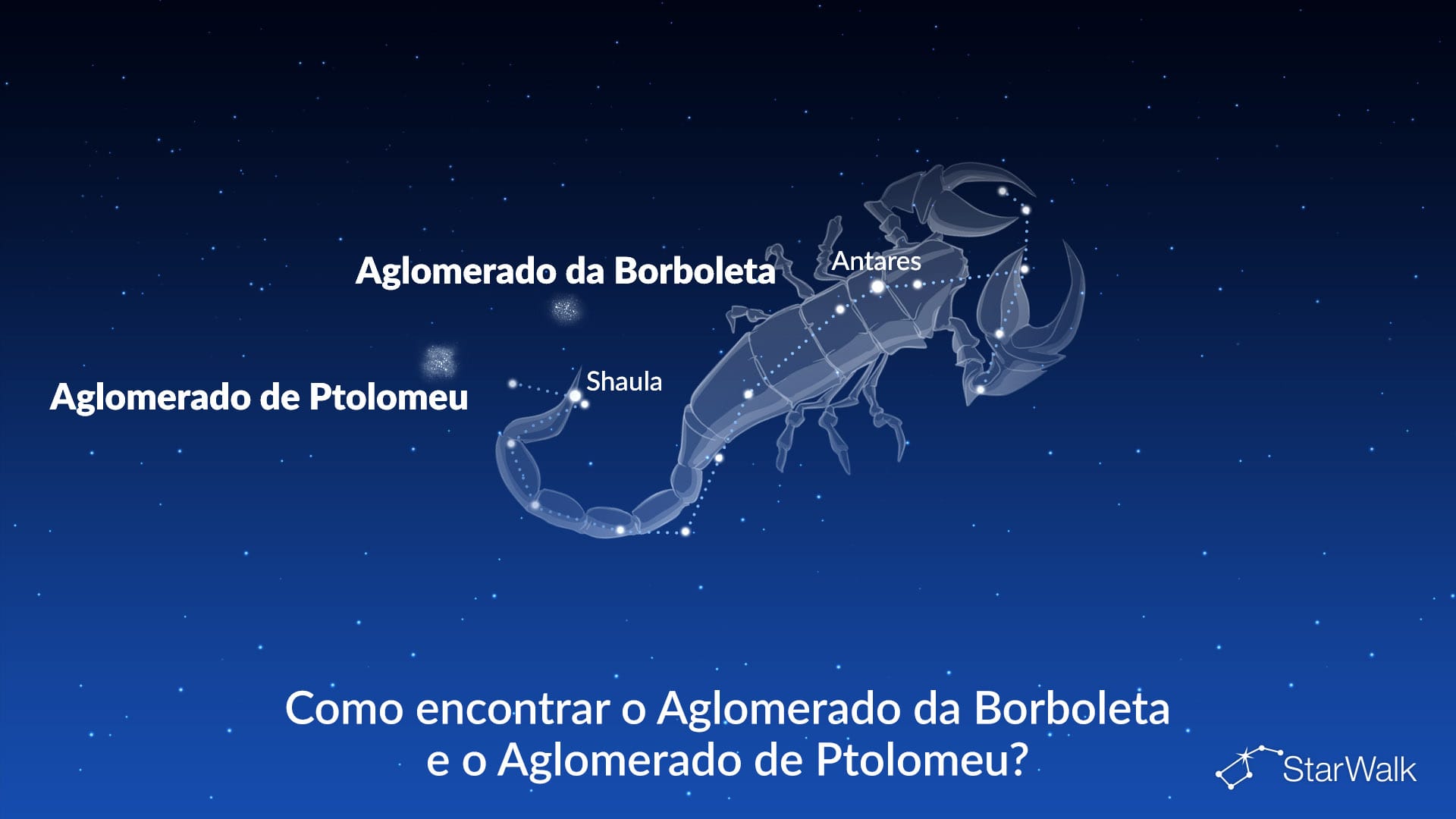 Aglomerado da Borboleta e Aglomerado de Ptolomeu — como encontrar