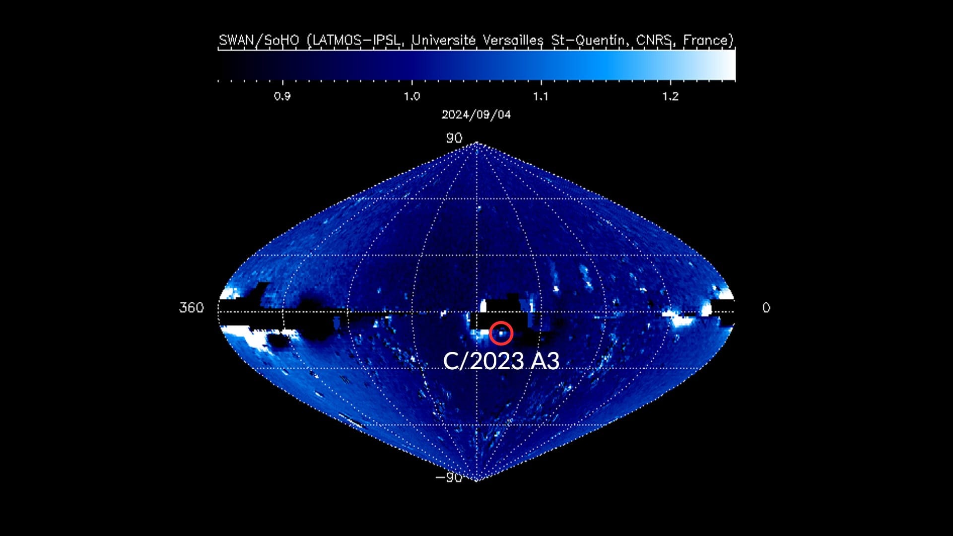 C/2023 A3 by SOHO's SWAN UV camera