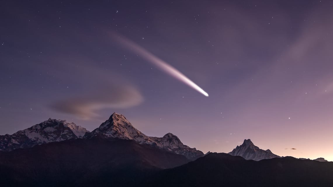 cometa atlas - el giro del cometa atlas