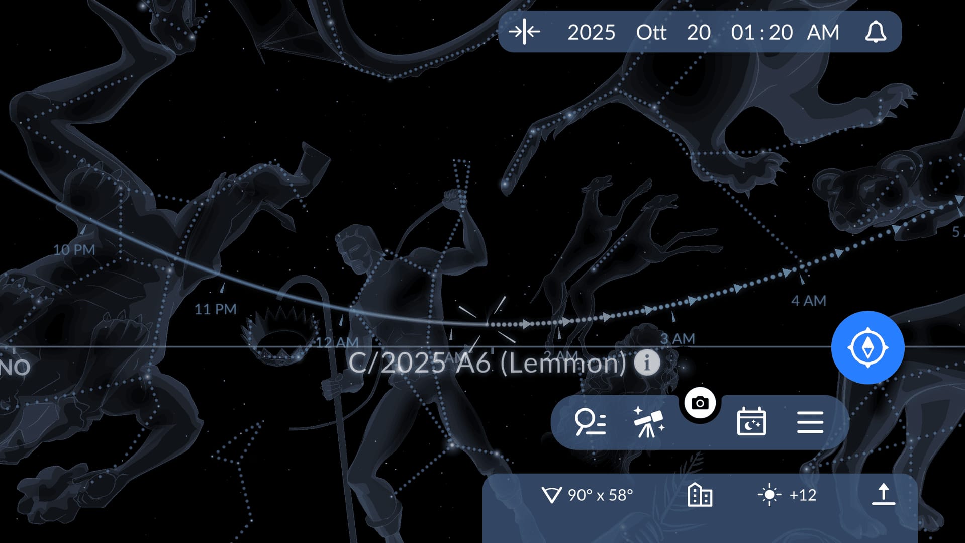 C/2025 A6 Sky Trajectory