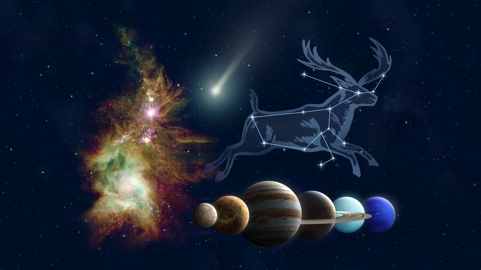 クリスマスの星空 | 惑星直列 | 2021年12月の星空 | 肉眼で見える 