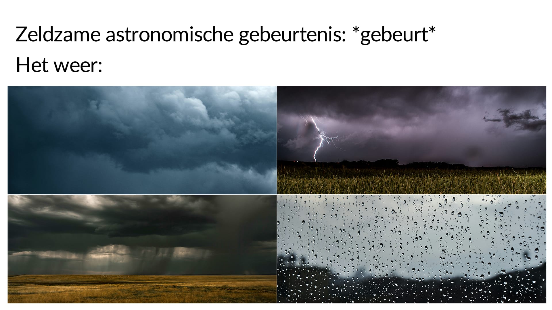 Wolkenmeme voor astronomieliefhebbers