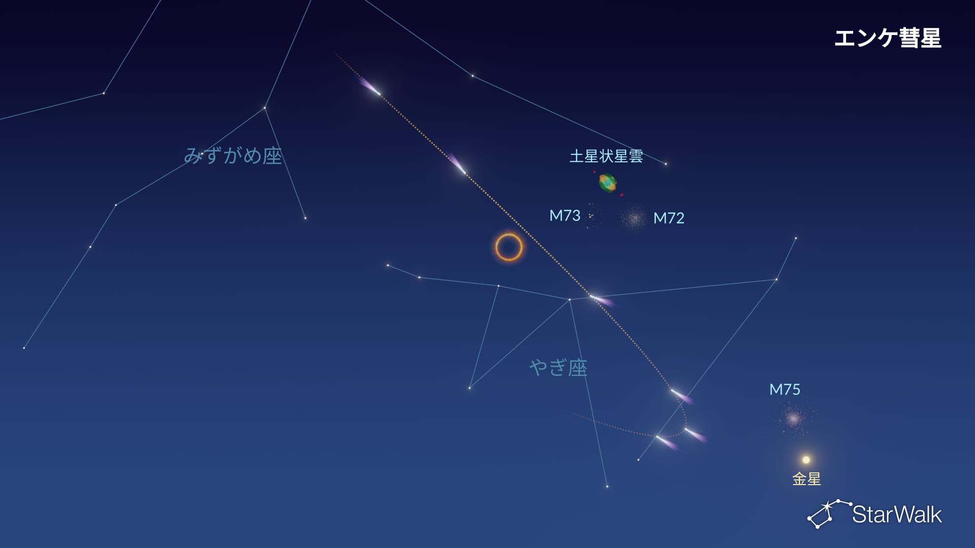 エンケ彗星の星図:2027年2月