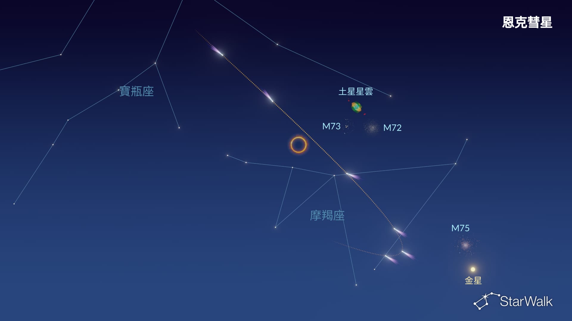 恩克彗星尋星圖：2027年2月