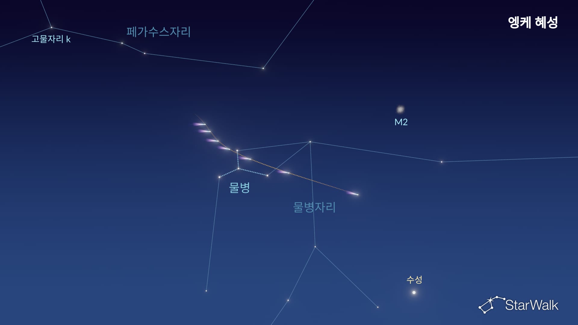 엔케 혜성 위치 찾기 지도: 2027년 1월
