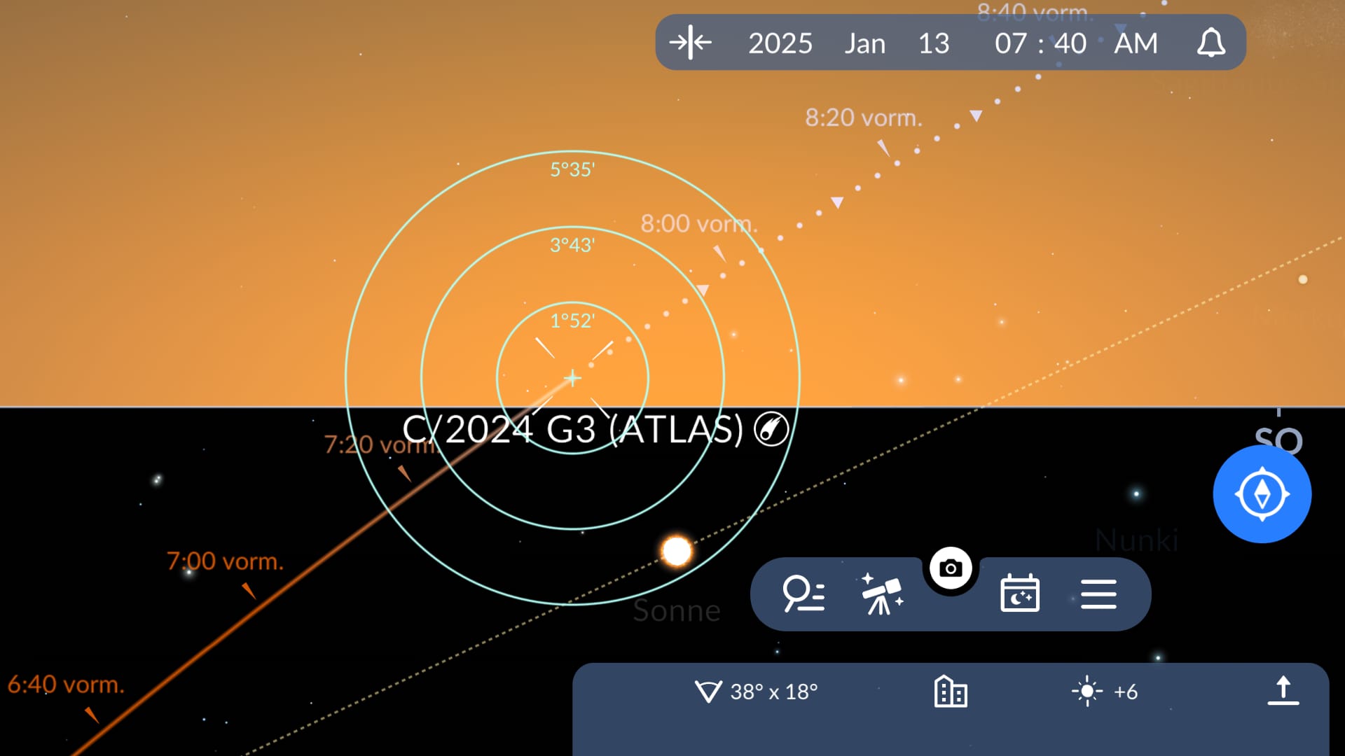 Elongation of C/2024 G3 (ATLAS)