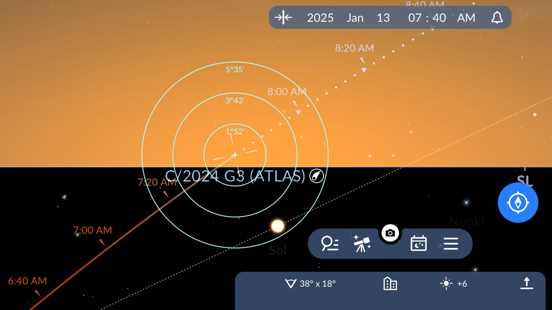 Elongation of C/2024 G3 (ATLAS)
