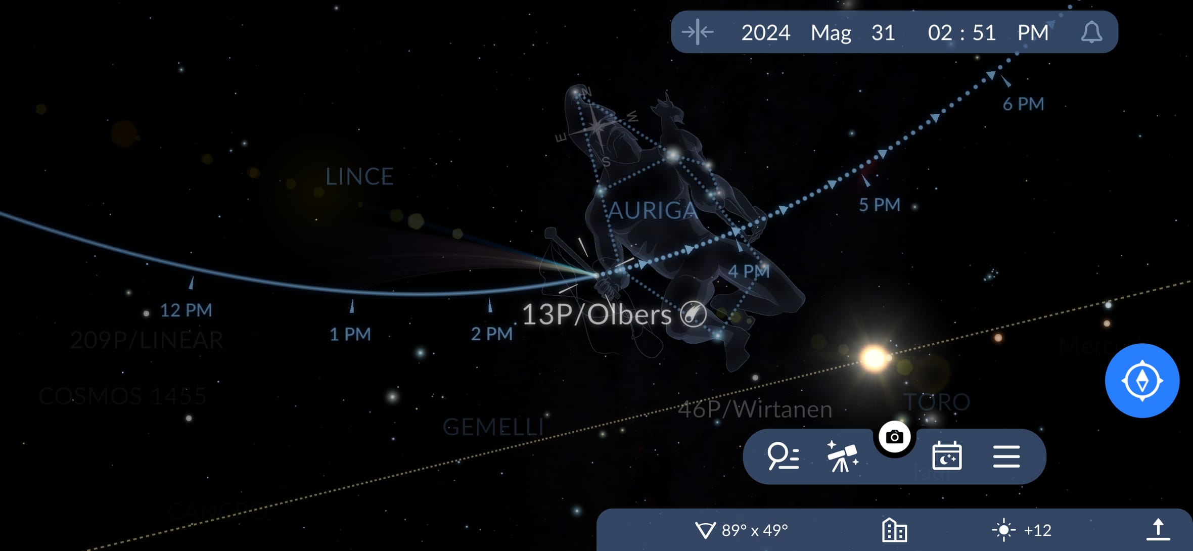 Come trovare la cometa Olbers nel cielo