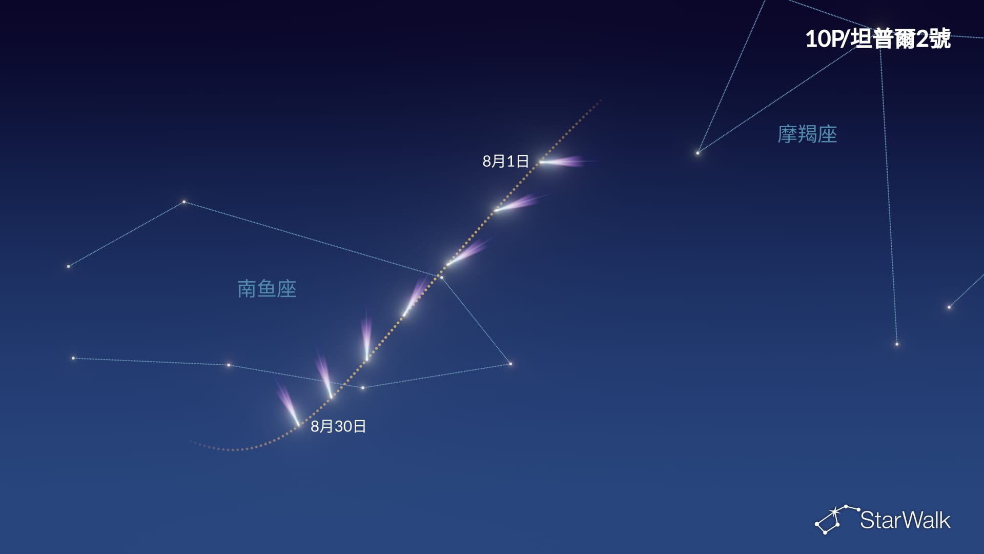10P/Tempel 2彗星寻星图:2026年8月