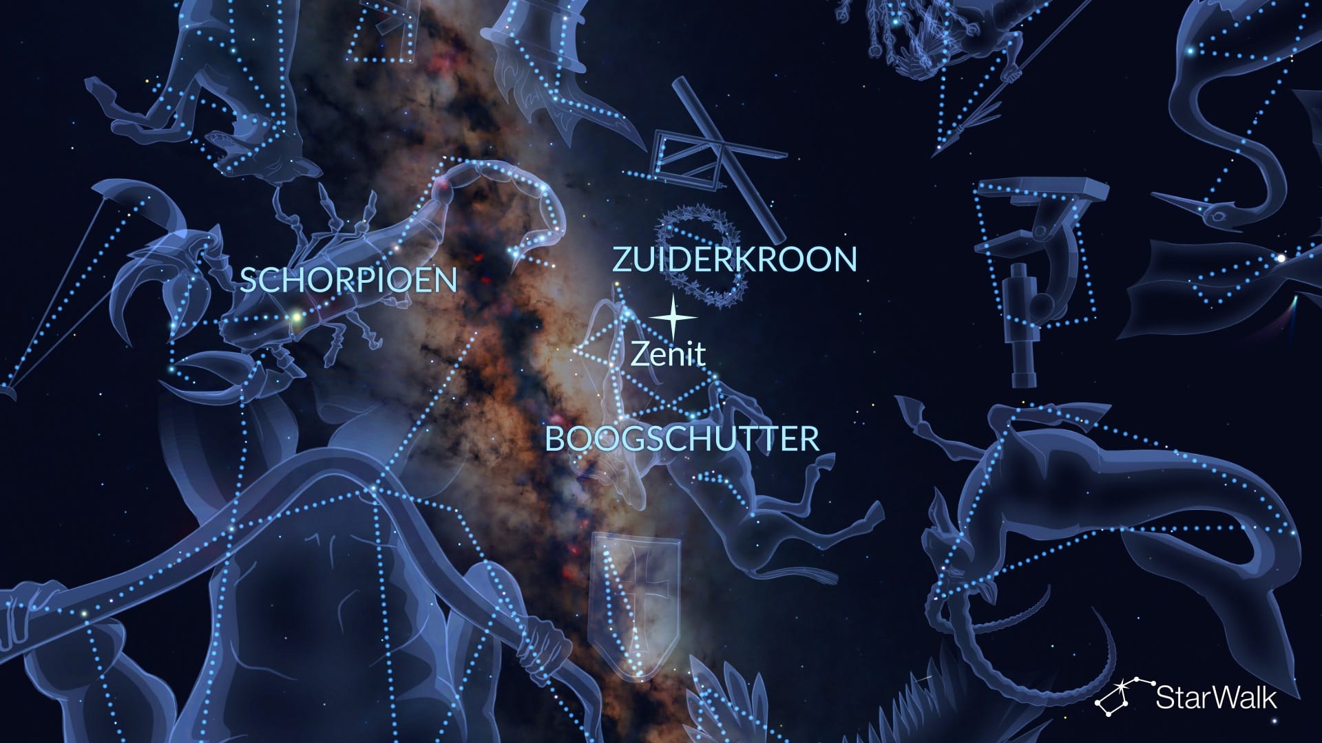 Zo vind je Zuiderkroon op het zuidelijk halfrond