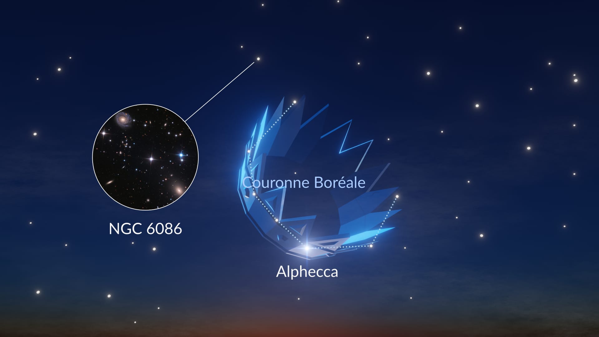 Corona Borealis constellation