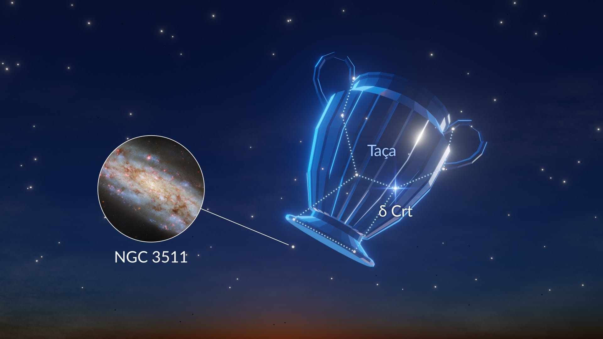 Constelação Crater: as estrelas mais brilhantes e os objetos de céu profundo mais notáveis