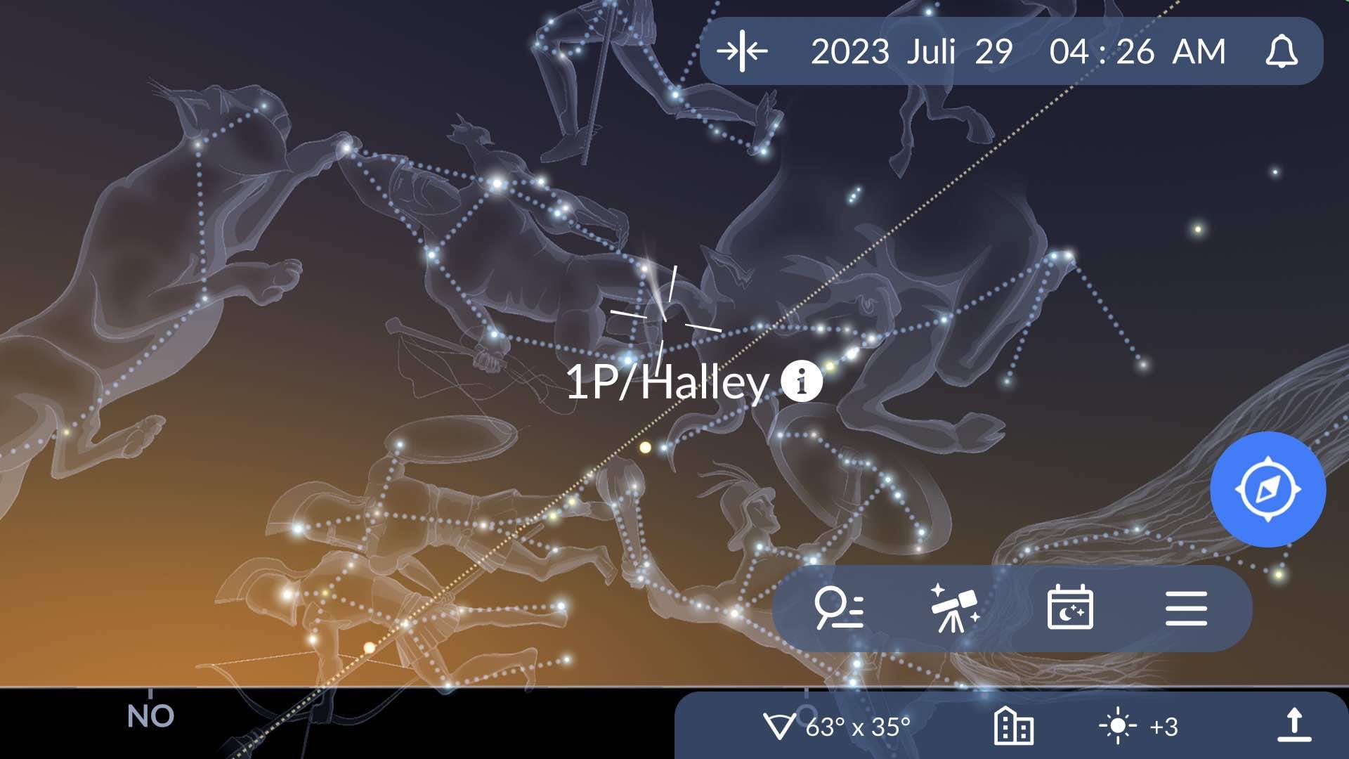 Halleyscher Komet am 29. Juli 2061