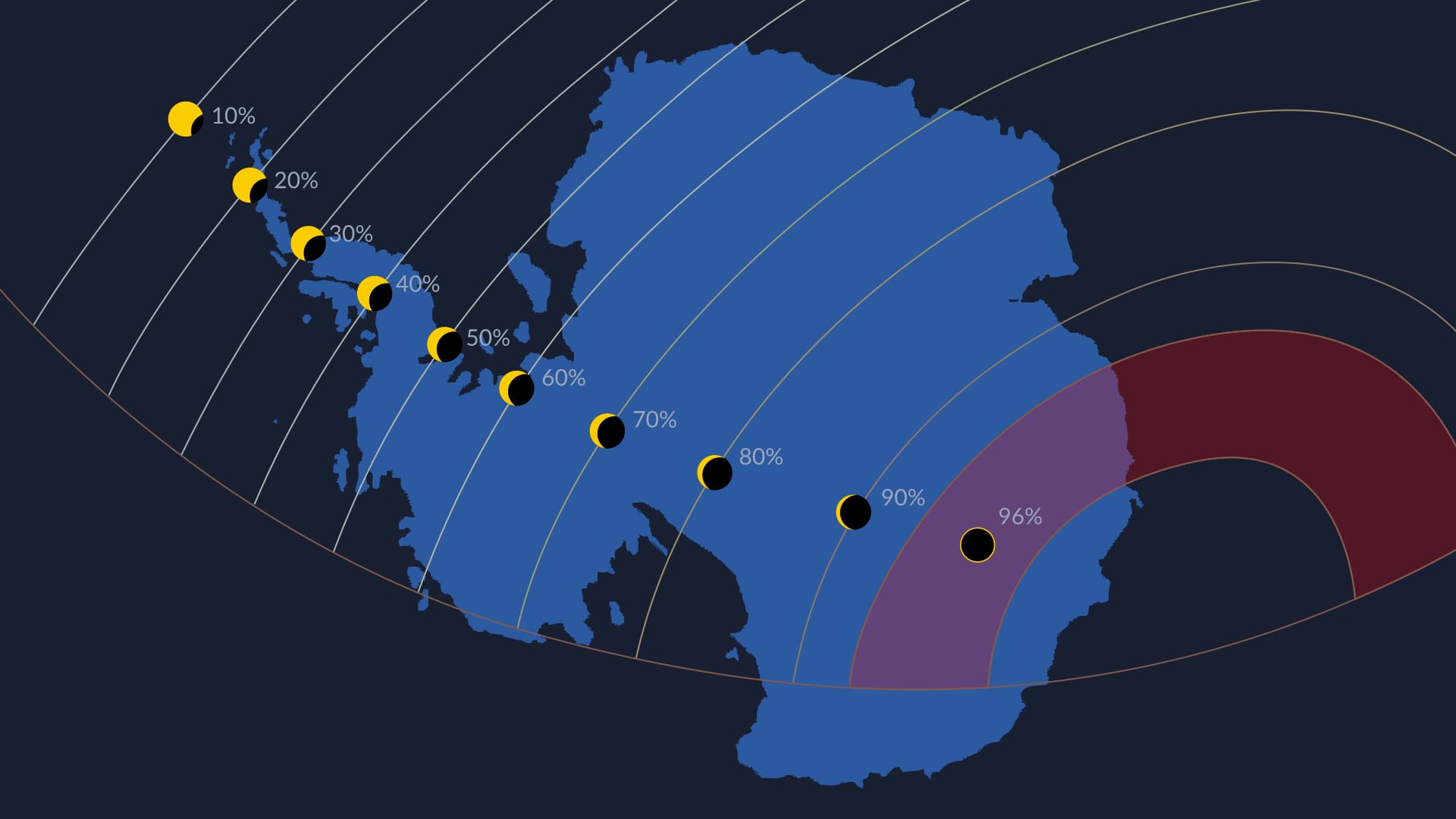 Visibilità dell’eclissi solare anulare di febbraio 2026