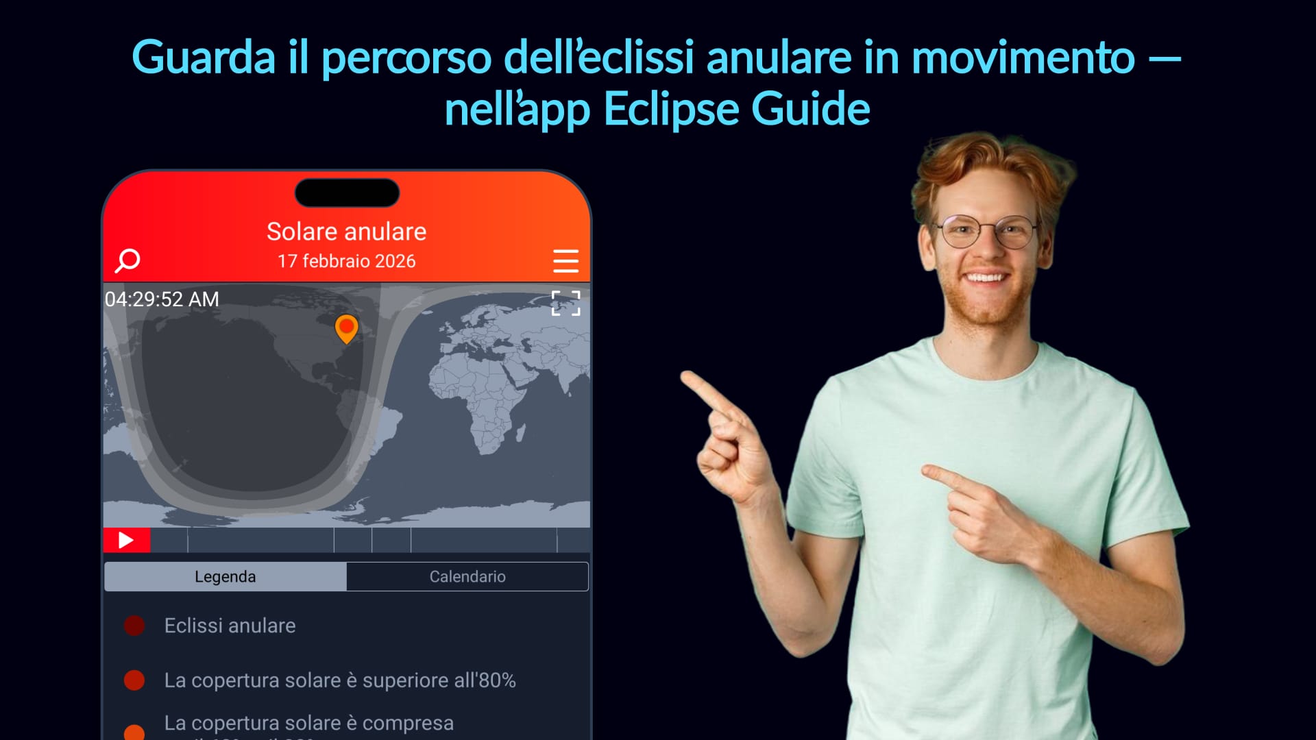 Segui l’eclissi solare di febbraio 2026 con l’app Eclipse Guide