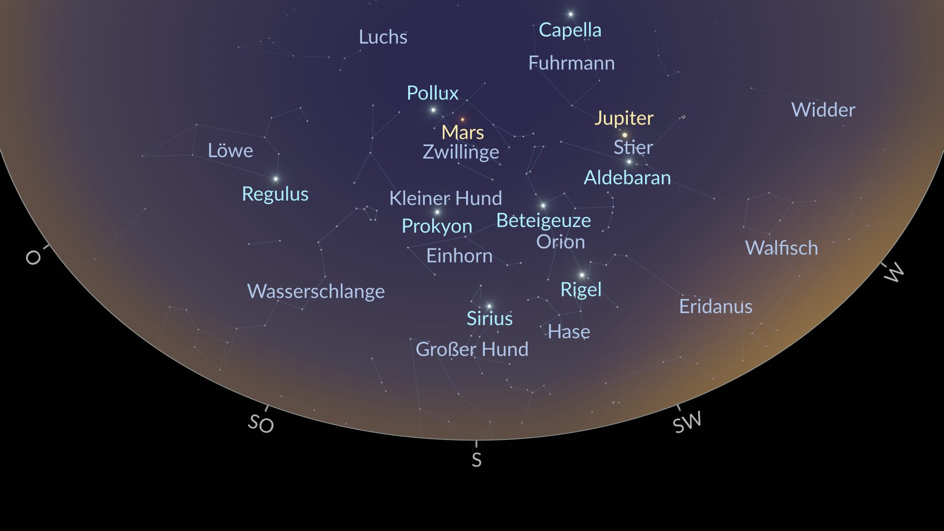 Sky Map February 2025 (NH)