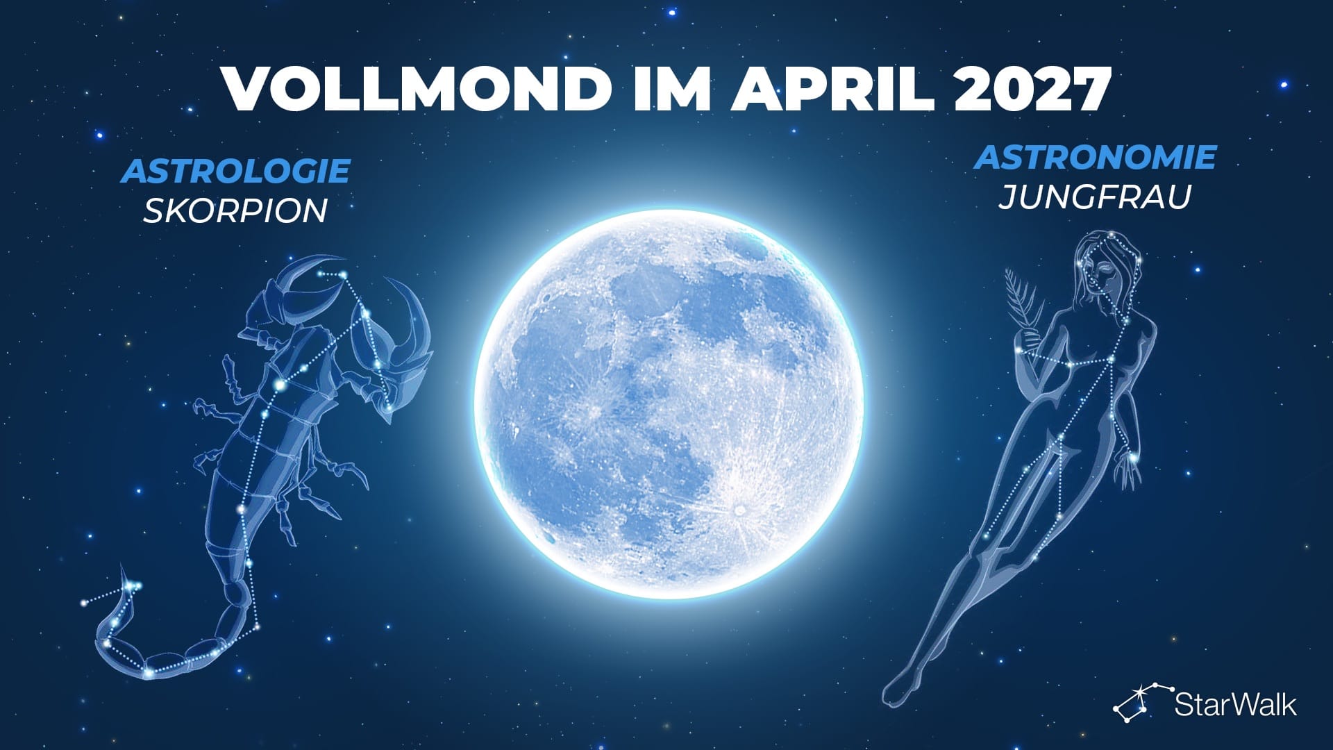 In welchem Sternbild steht der Vollmond im April 2027?