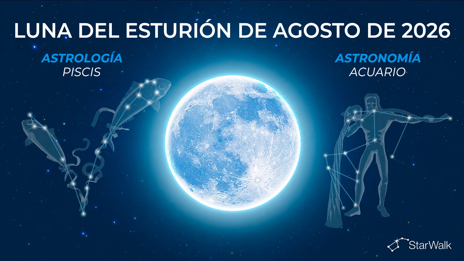 ¿En qué constelación está la Luna llena de agosto?